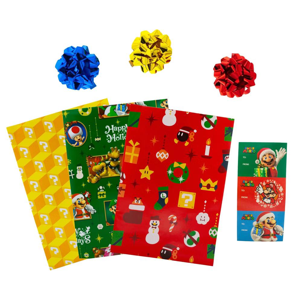 Bros. 9-Piece Holiday Wrapping Paper Kit