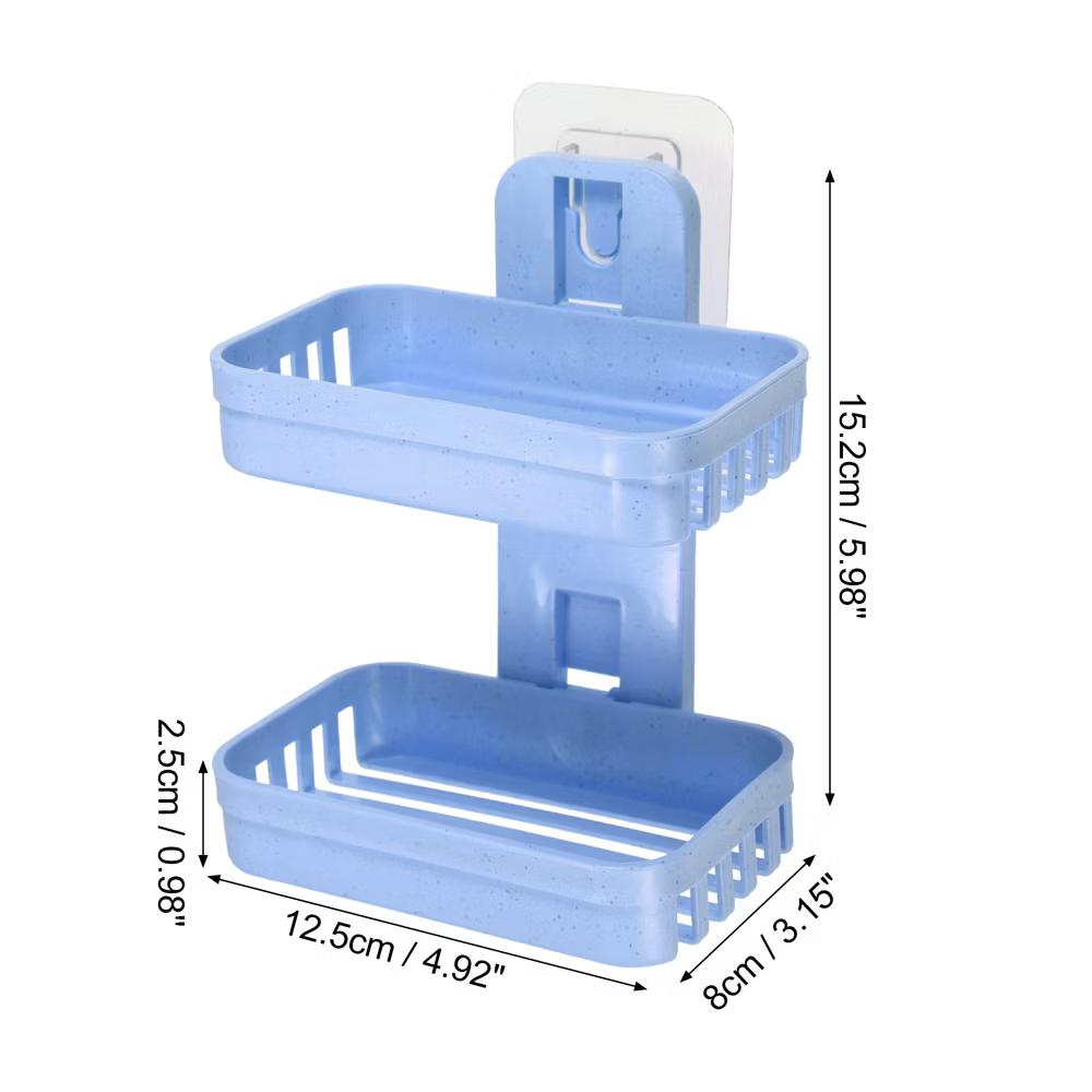 Plastic Soap Dish Keep Soap Dry Soap Cleaning Storage Drill Free Soap Holder for Home Bathroom Kitchen 1 Pc - Image 11