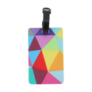 Triangle Block Pattern Luggage Tag Colorful 1 Pc