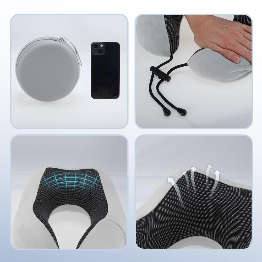 Neck Pillow for Airplane Travel 10.63 * 9.06 * 5.51 inches 1 Set - Image 2