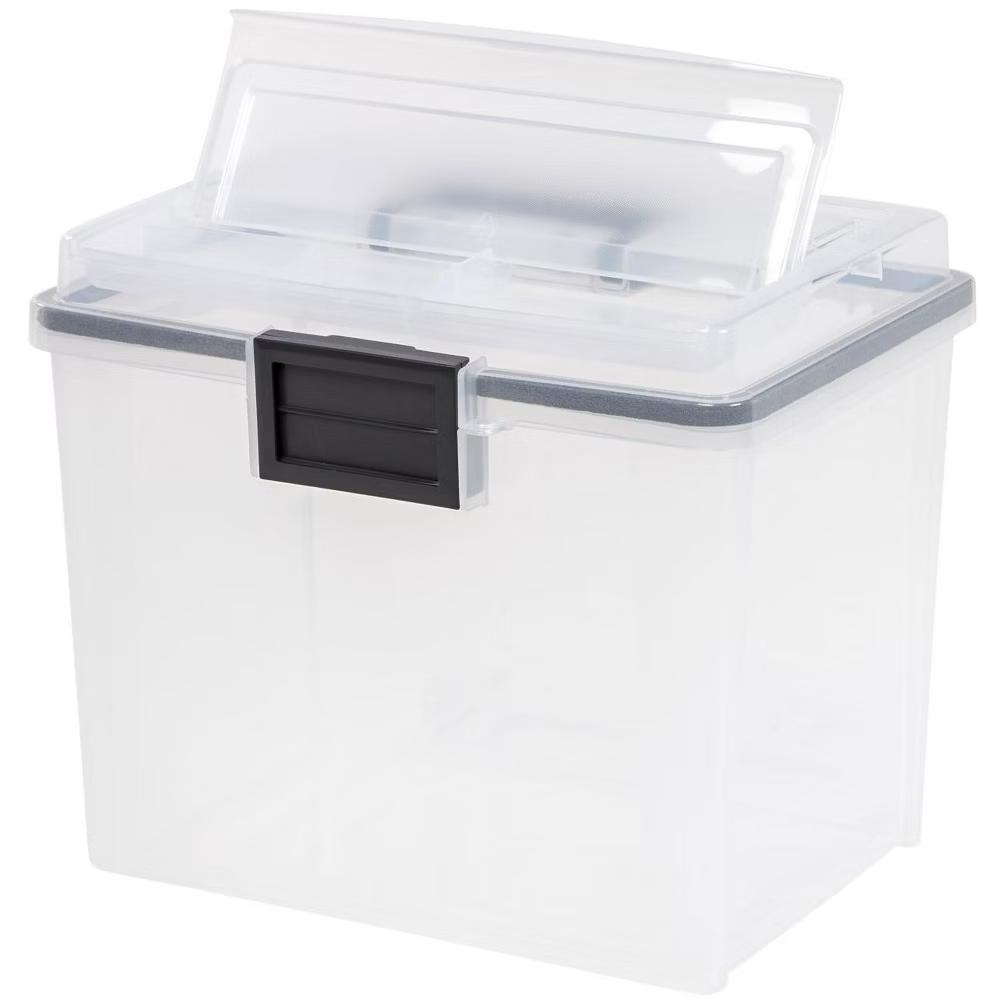 USA Portable Letter Size File Box with Handle for Hanging Folders - Image 7