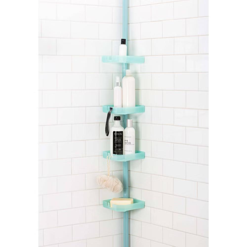 4 Tier Tension Corner Shower Caddy - Image 2