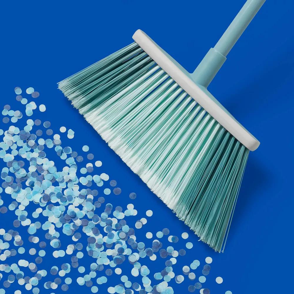 Angle Floor Broom - Soft Grip, Hanging Loop, Steel Handle, Multi-Surface Use - Image 2