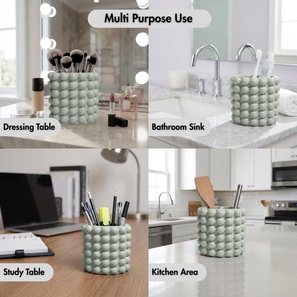 Better Trends Nova Bathroom Accessories Collection Toothbrush Holder 100% Resin with Bubble Pattern for Vanity Decor & Countertop - Image 13