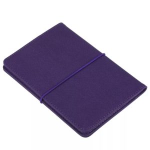 PU Leather Travel Document Organizer Card Wallet with Elastic Strap 5.8"x3.9"