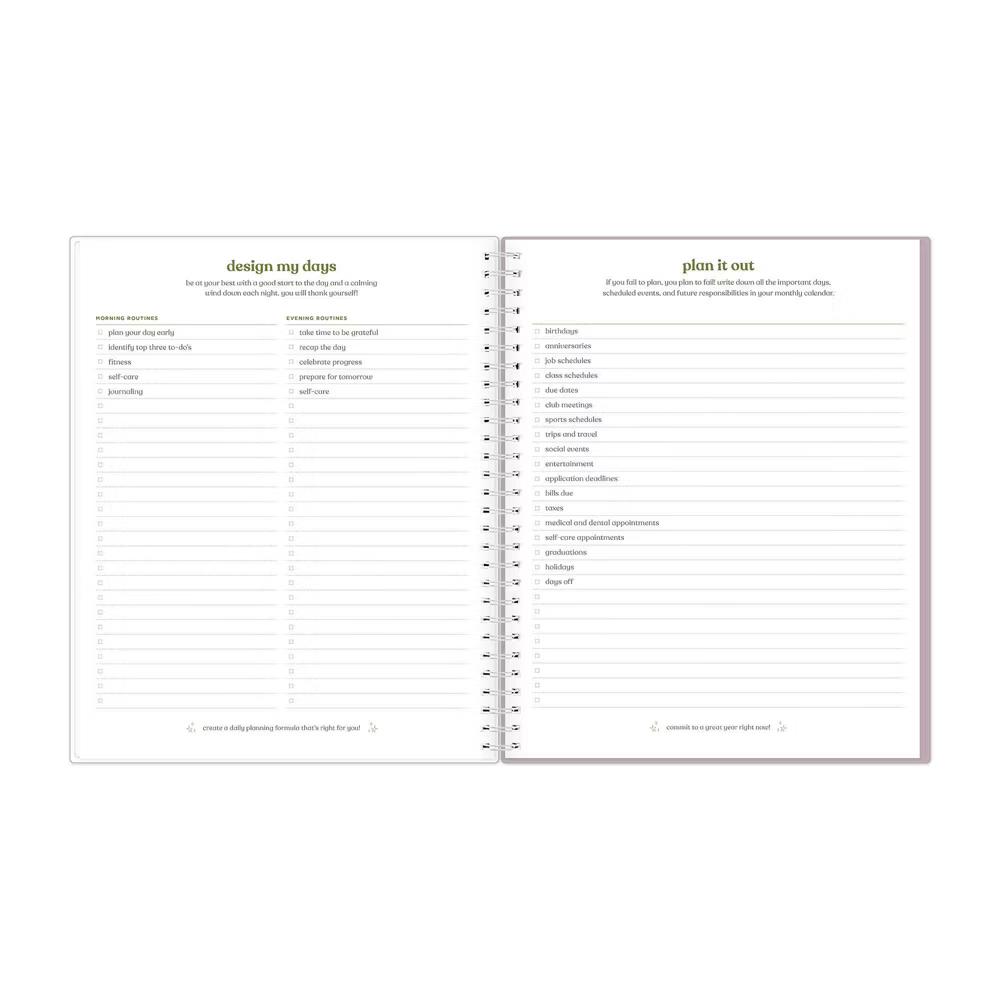 Day Designer 8"x10" 2026-2027 Weekly/Monthly Lila Planner Sweet Daisy Lilac Smooth Frosted Wirebound - Image 2