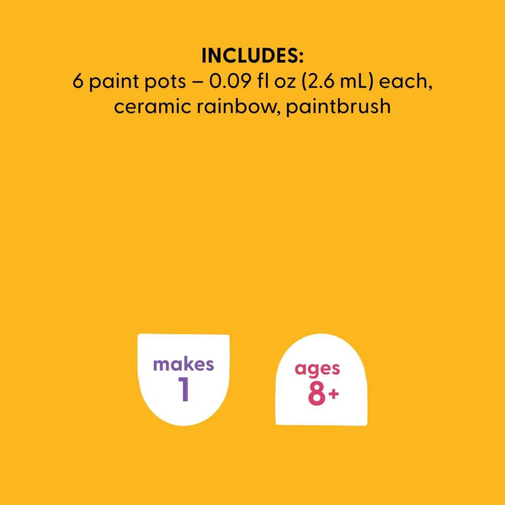 Paint-Your-Own Ceramic Rainbow Kit - Painting Kit for Kids, Includes Brush & Paint, Ages 8 - Image 5