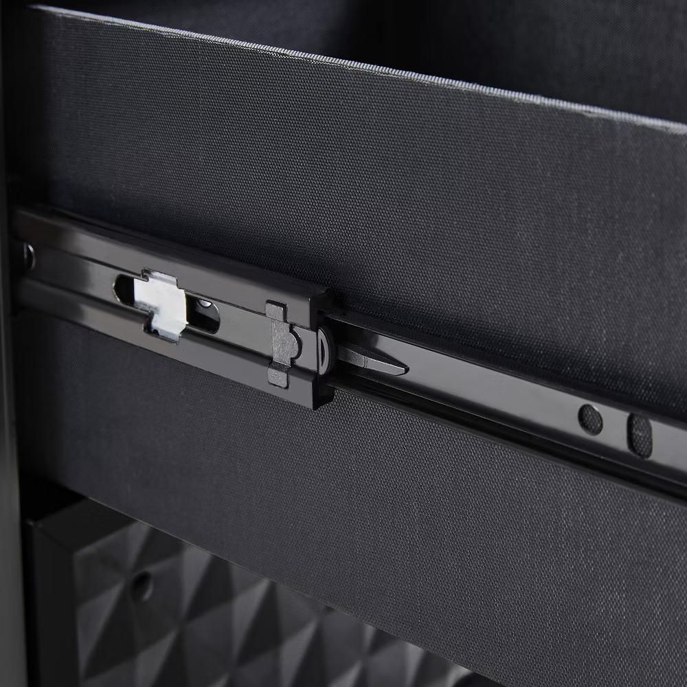 Yaheetech Professional Rolling Makeup Train Case with Drawers, Black - Image 6
