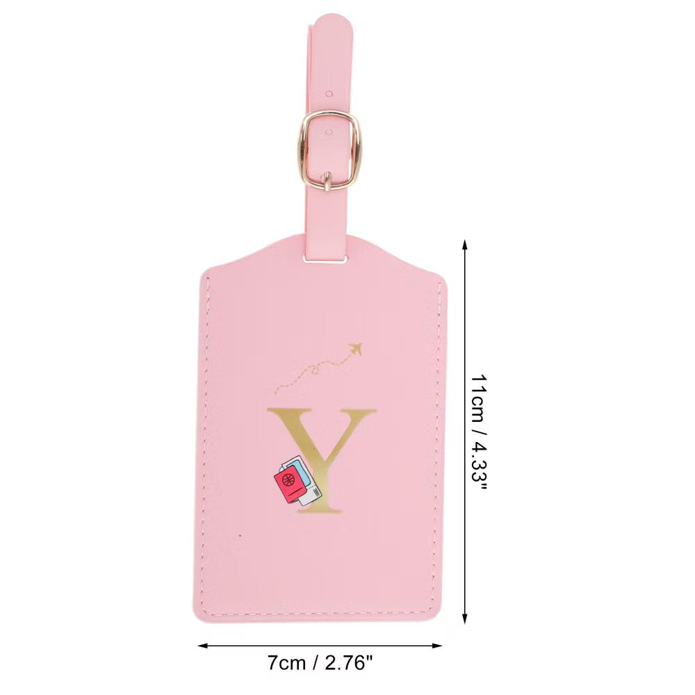 Letter Luggage Tag Pink 1 Pc - Image 52