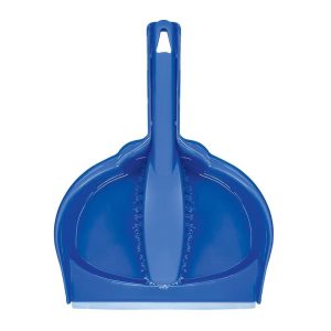 Clip On Dust Pan & Brush Set, w/ Easy Dust, Dirt & Debris Catching Rubber Lip, Flagged Fiber Bristled Brush, Hang Hole for Easy Storage