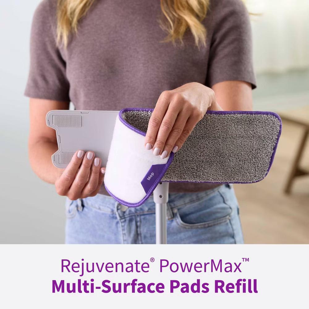 Rejuvenate PowerMax Microfiber Cleaning Pads Mop - 2ct