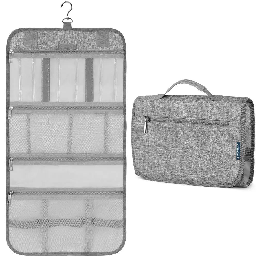 Hanging Toiletry Bag Women Men, Travel Kit Foldable Waterproof Organizer, Roll up Cosmetics Makeup Essentials Jewelry Case - Image 31