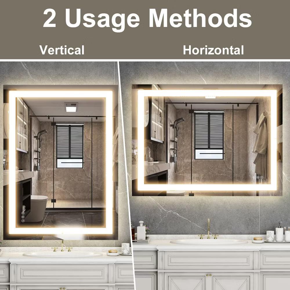 New England Stories Anti-Fog LED Bathroom Mirror with Dual Front & Backlit Lights - Image 10