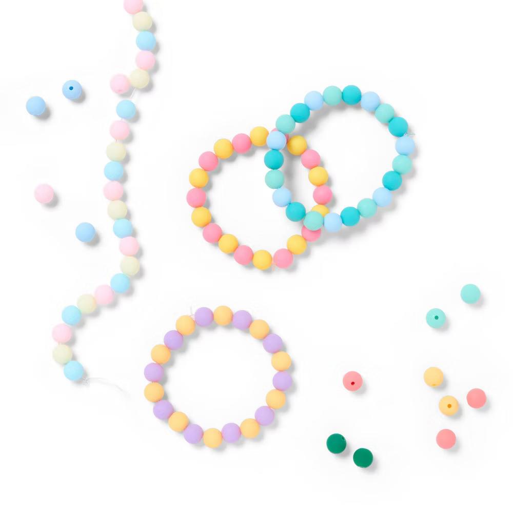 490+ Rainbow Acrylic Round Bead Kit - Image 4