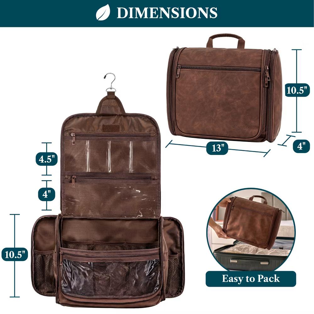 Large Hanging Toiletry Bag, Travel Women Men Cosmetic Organizer, Water Resistant Makeup Accessories Essentials Kit - Image 23