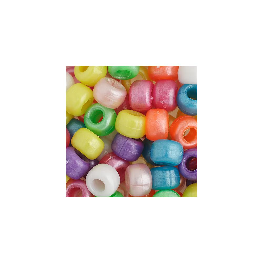 1000pcs 9mm Assorted Plastic Barrel Pony Beads for Jewelry Making Bracelets Necklaces DIY, Kandi Beads Bulk Crafting Beads - Image 21