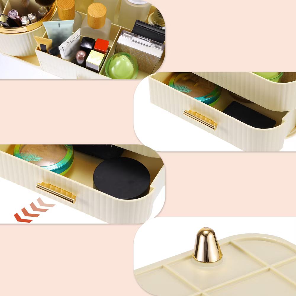 360° Rotating Makeup Organizer for Lotions Brushes - Image 6