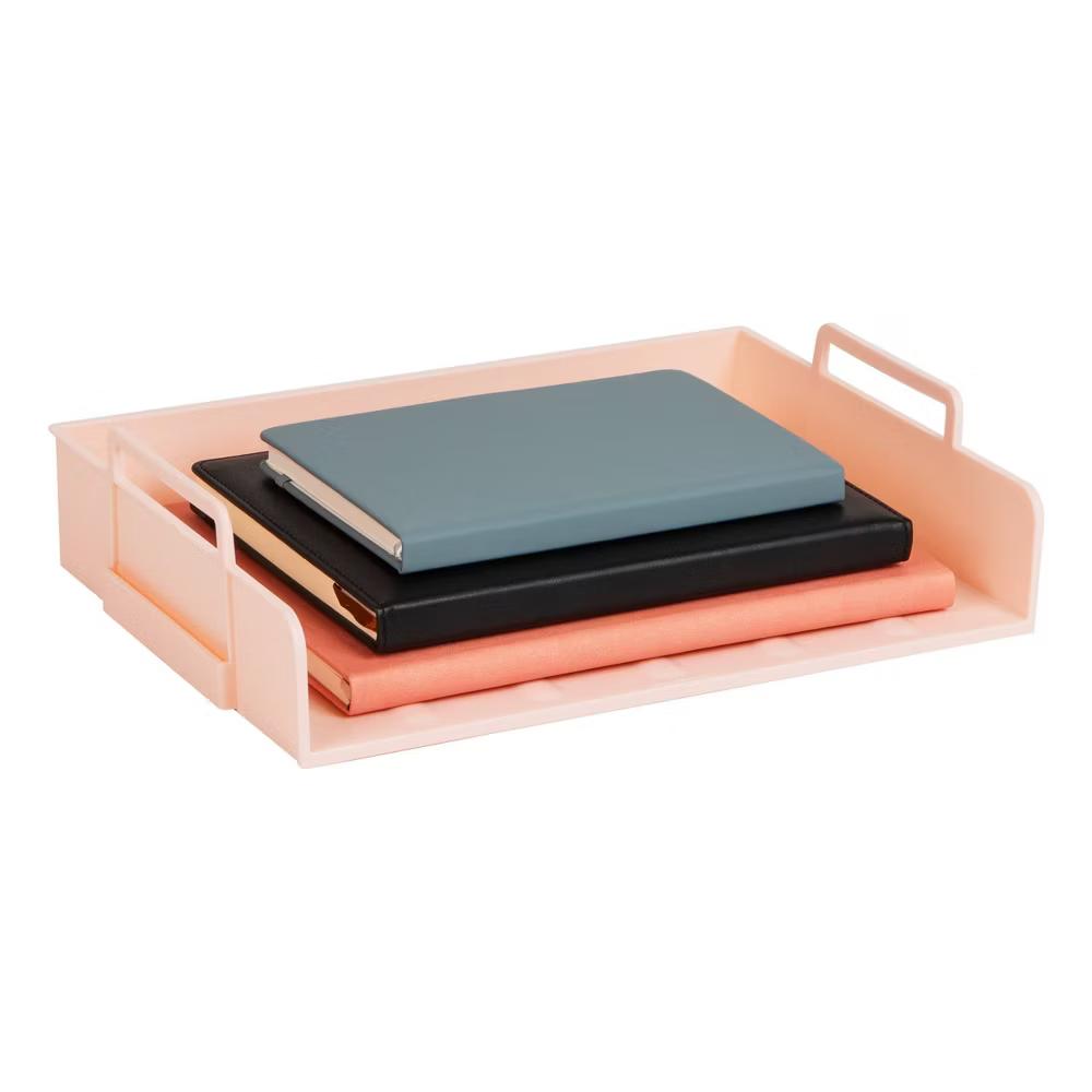 Organizer File Storage Plastic Pink - Image 6