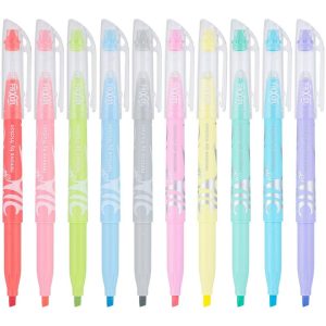 10pk FriXion Light Pastel Erasable Highlighters Chisel Tip Colorful Inks