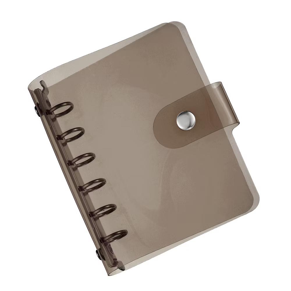 Snap Button Closure 6 Rings Notebook Folder Soft Binder Cover A7 - Image 3