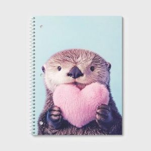 Otter Wide Rule 7.5"x10.5" Spiral Paper Notebook Blue