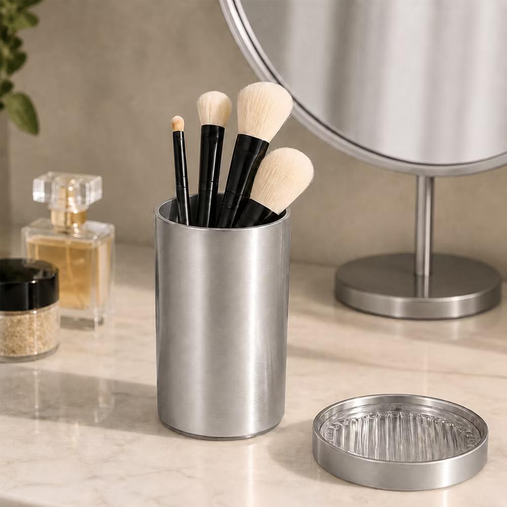 French Home Goods Modern Brushed Bathroom Tumbler – Sleek Toothbrush Holder, Cup, or Countertop Organizer - Image 10