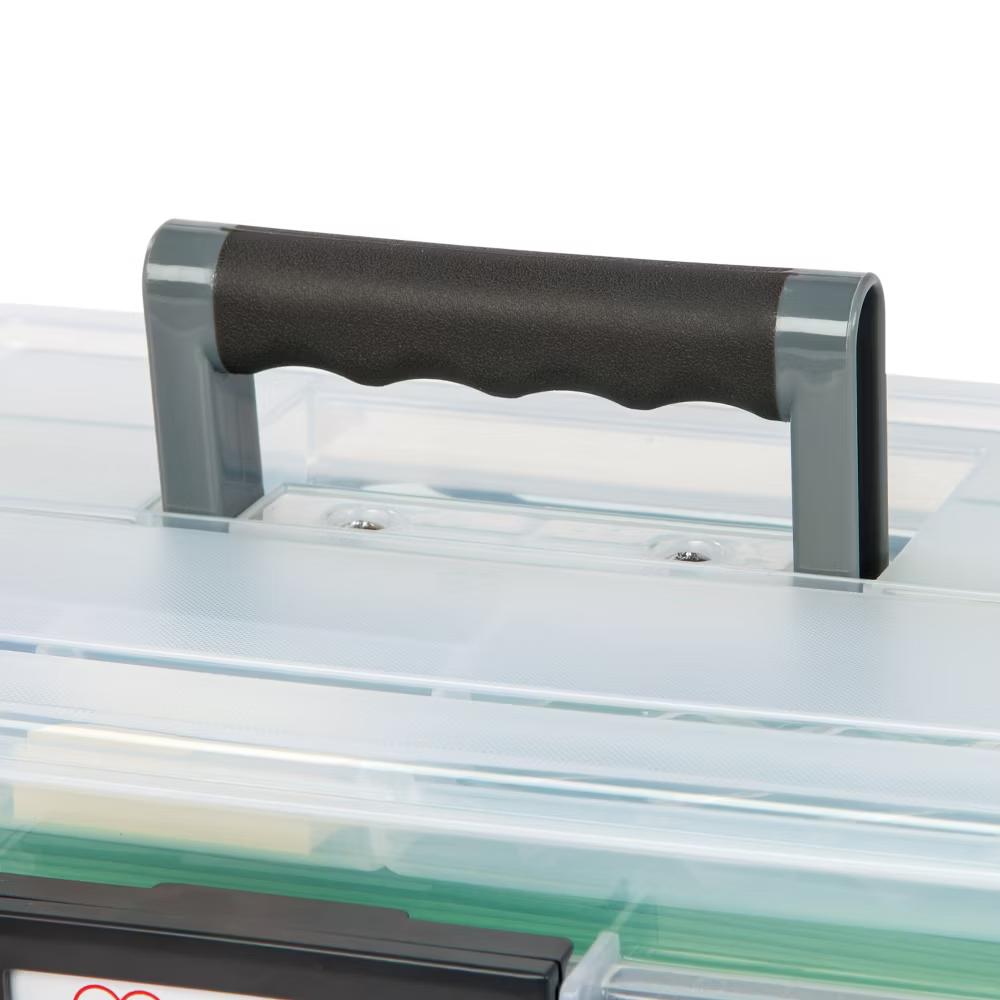 USA Portable Letter Size File Box with Handle for Hanging Folders - Image 11
