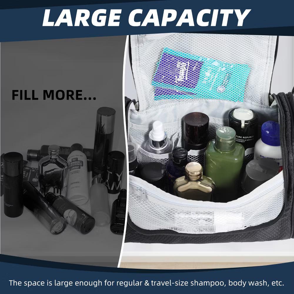 Large Capacity Toiletry Bag for Women and Men, Hanging Toiletry Organizer Cosmetics Makeup Bag - Image 12