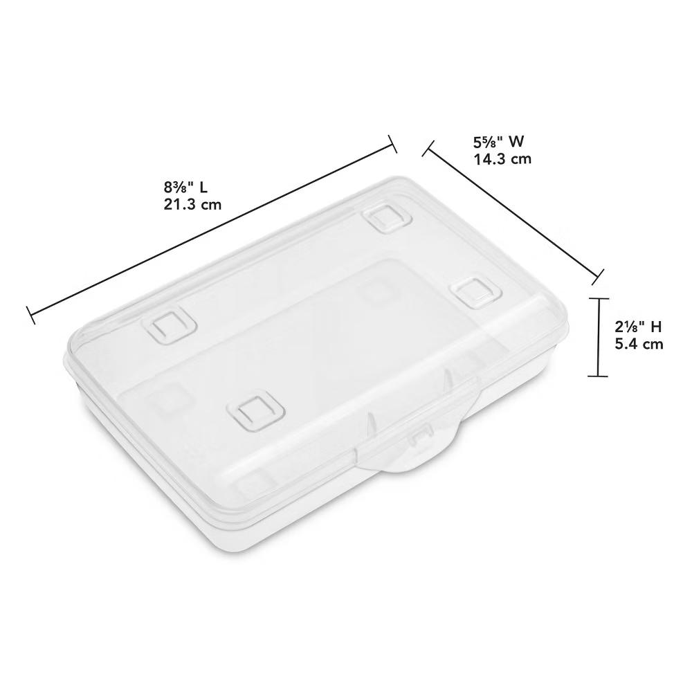 Sterilite Flat Top Pencil Box Clear - Image 2
