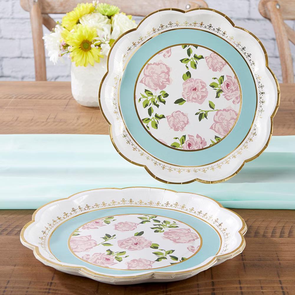 Tea Time Whimsy 9 in. Premium Paper Plates (Set of 32) - Image 2