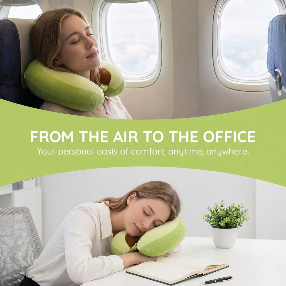 U-Shape Memory Foam Portable Traveling Travel Neck Pillows 12x12in 1 Pc - Image 23