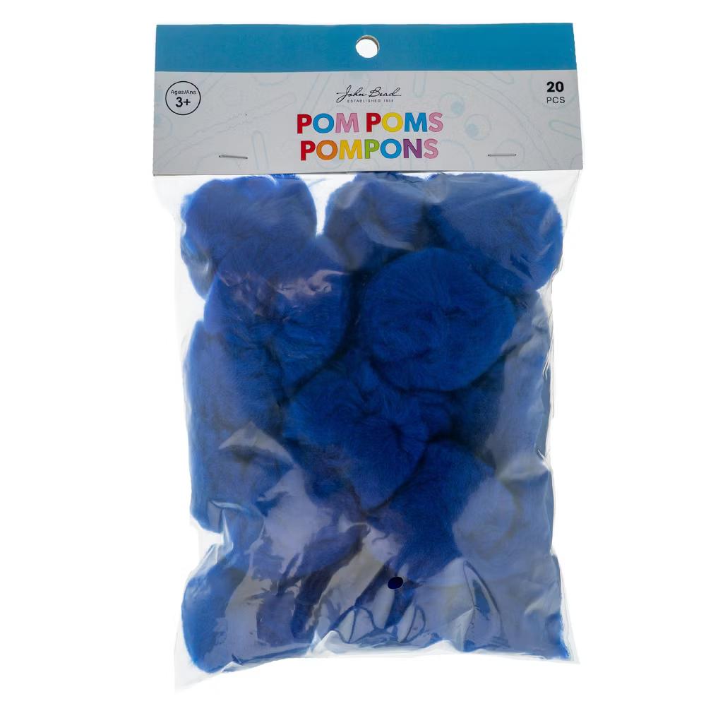 20ct Jumbo Pom Poms for DIY Arts and Crafts, Large Acrylic Poms Craft Embellishments (2 inch) - Image 5