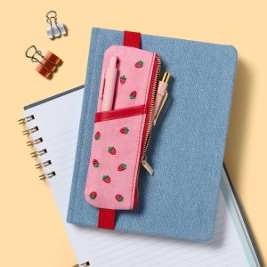 Strawberry Journal Pouch Pink