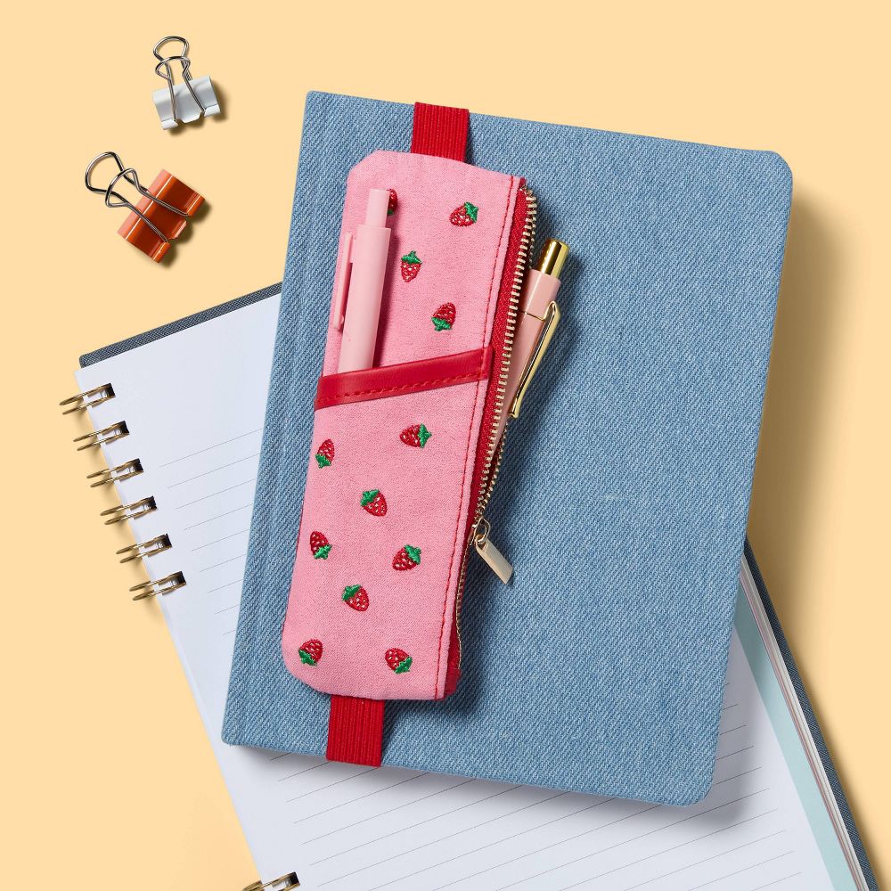 Strawberry Journal Pouch Pink