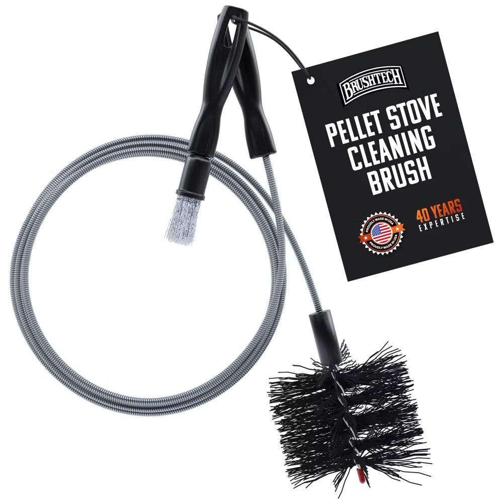 BRUSHTECH 10-Foot Pellet Stove Cleaning Brush Kit Non-Kinking Spring Brush for 3-Inch Vent Pipes with Bonus Steel Ash Brush - Image 4