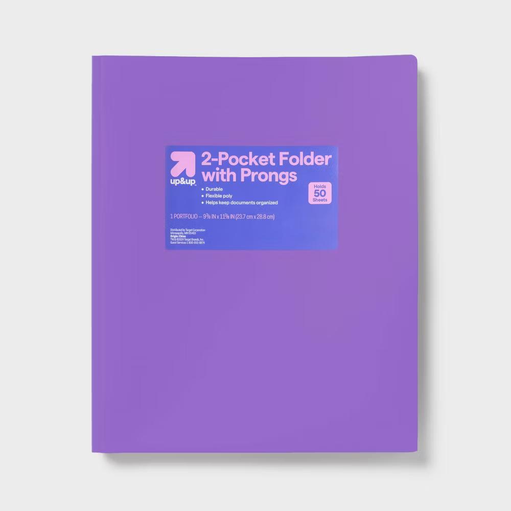 2 Pocket Plastic Folder with Prongs - Image 22