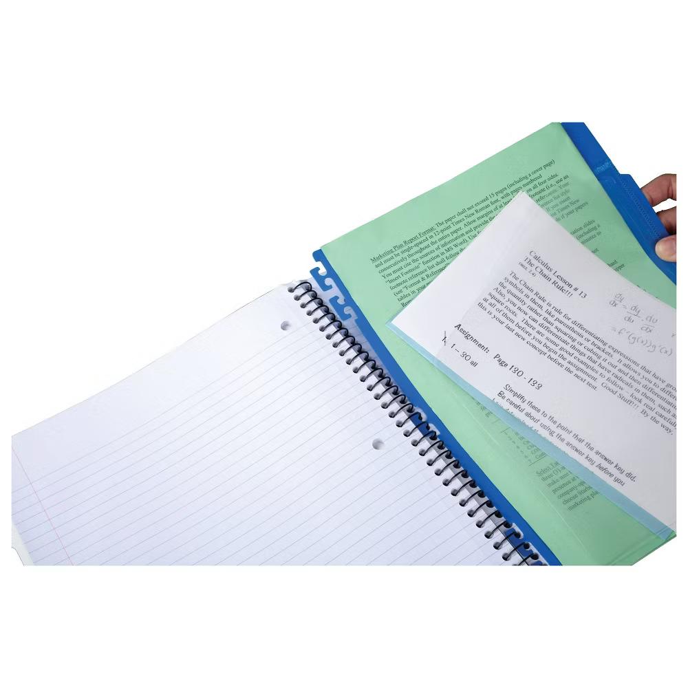 Five Star 1 Subject College Ruled Advance Spiral Notebook with Pocket Dividers (Colors May Vary): Lined Paper, 8.5x11, 100 Pages - Image 7