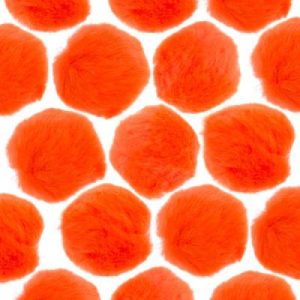 2in Orange Pom Poms for Crafts DIY Art Creative, 50pcs