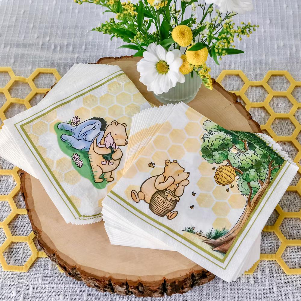 Honey Bear 78 Piece Party Tableware Set Baby Shower Party Decorations Plates & Napkins, Adorable Bear Baby Shower (16 Guests) - Image 2