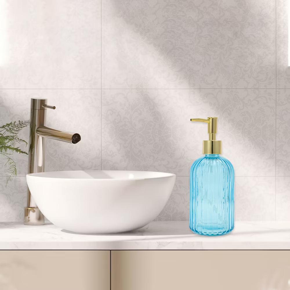 Convenient Vertical Stripe Soap Dispenser 13.53oz 1 Pc - Image 6