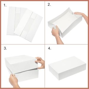 10 Pack Large Gift Boxes with Lids 12x12x4 Inches Square White Deep Cardboard for Clothes Shirts Holiday Wedding Birthday