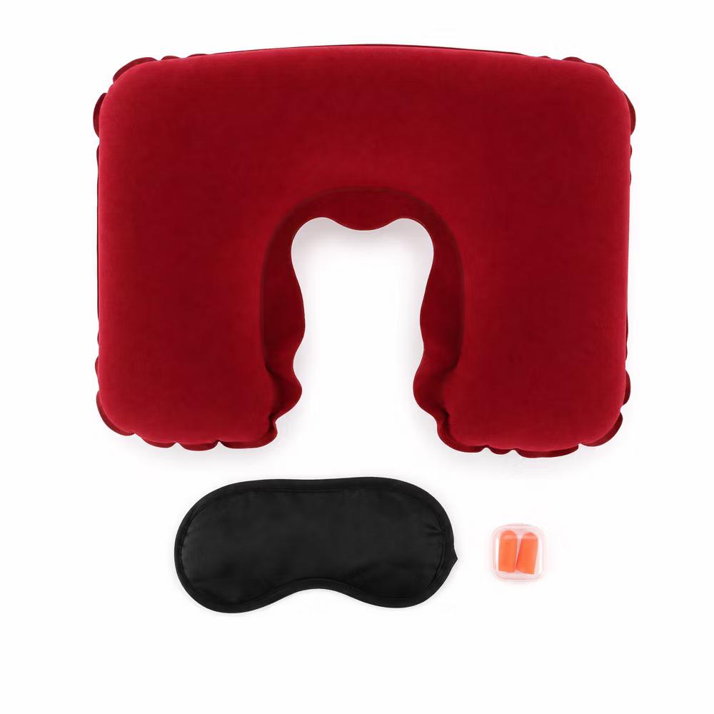 Comfortable Inflatable Travel Pillow with Eye Mask Earplugs 1 Set - Image 36