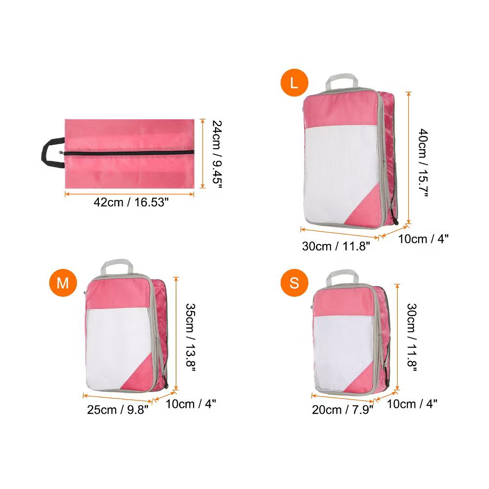 Suitcases Compression Packing Cube Waterproof Travel Luggage Organizers Bag 3 Pcs - Image 8