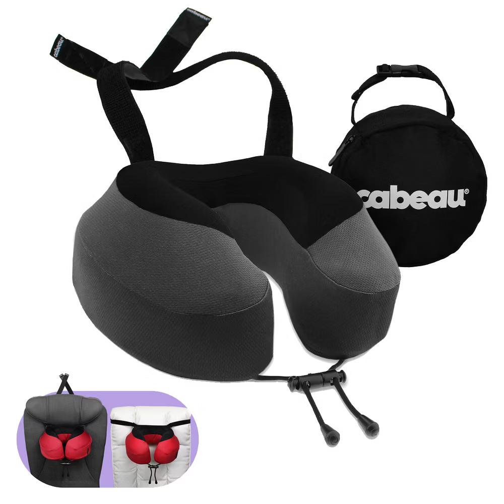 Cabeau Evolution S3 Memory Foam Travel Neck Pillow with Seat Strap, One Size - Image 13