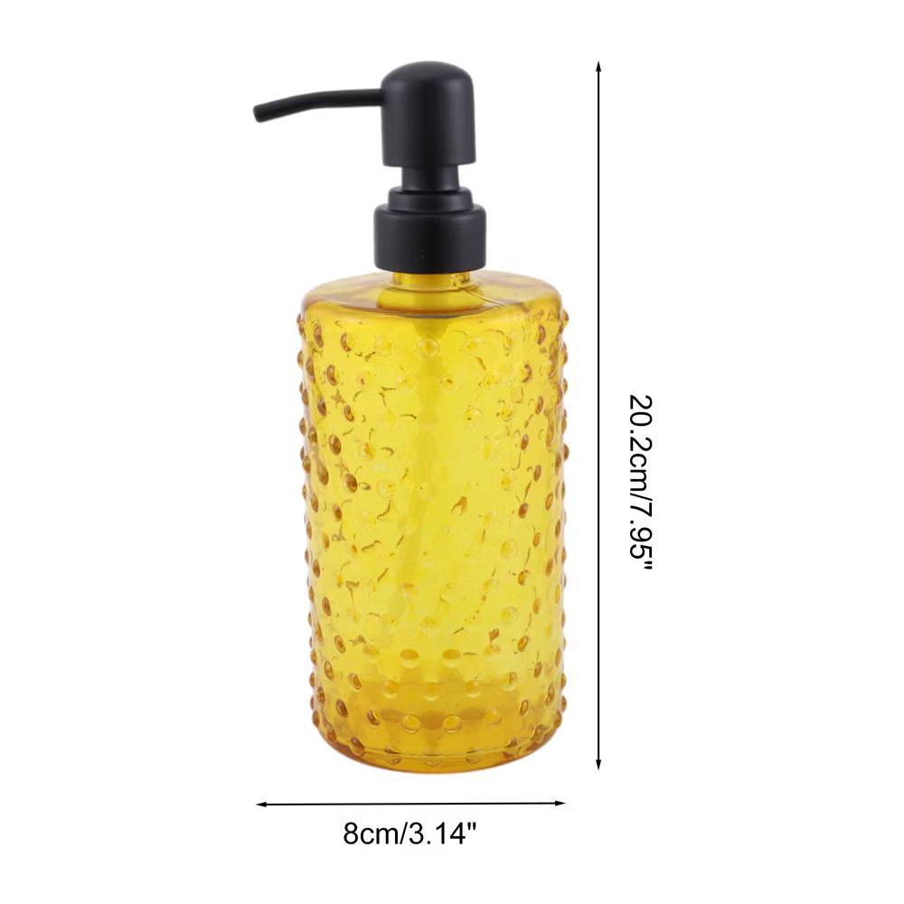 Elegant Polka Dot Pattern Soap Pump Dispenser for Bathroom 16.9oz 1 Pc - Image 39