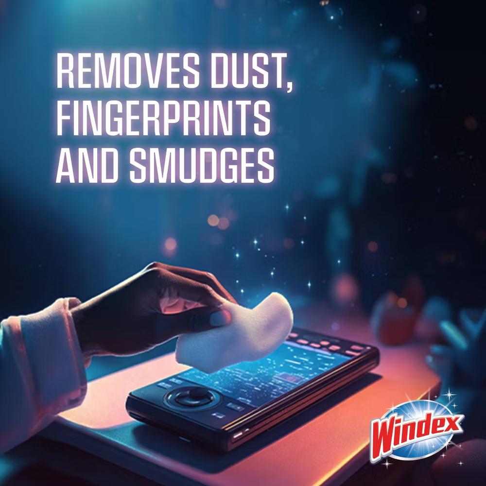Windex Gaming Electronic All-Purpose Cleaning Wipes - 25ct: Resealable Bag, Streak-Free Surface, Removes Dust, Multi-Surface - Image 7