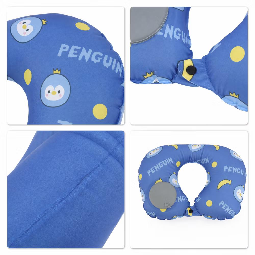 Ice Silk Inflatable Travel Pillow 1 Pc - Image 2