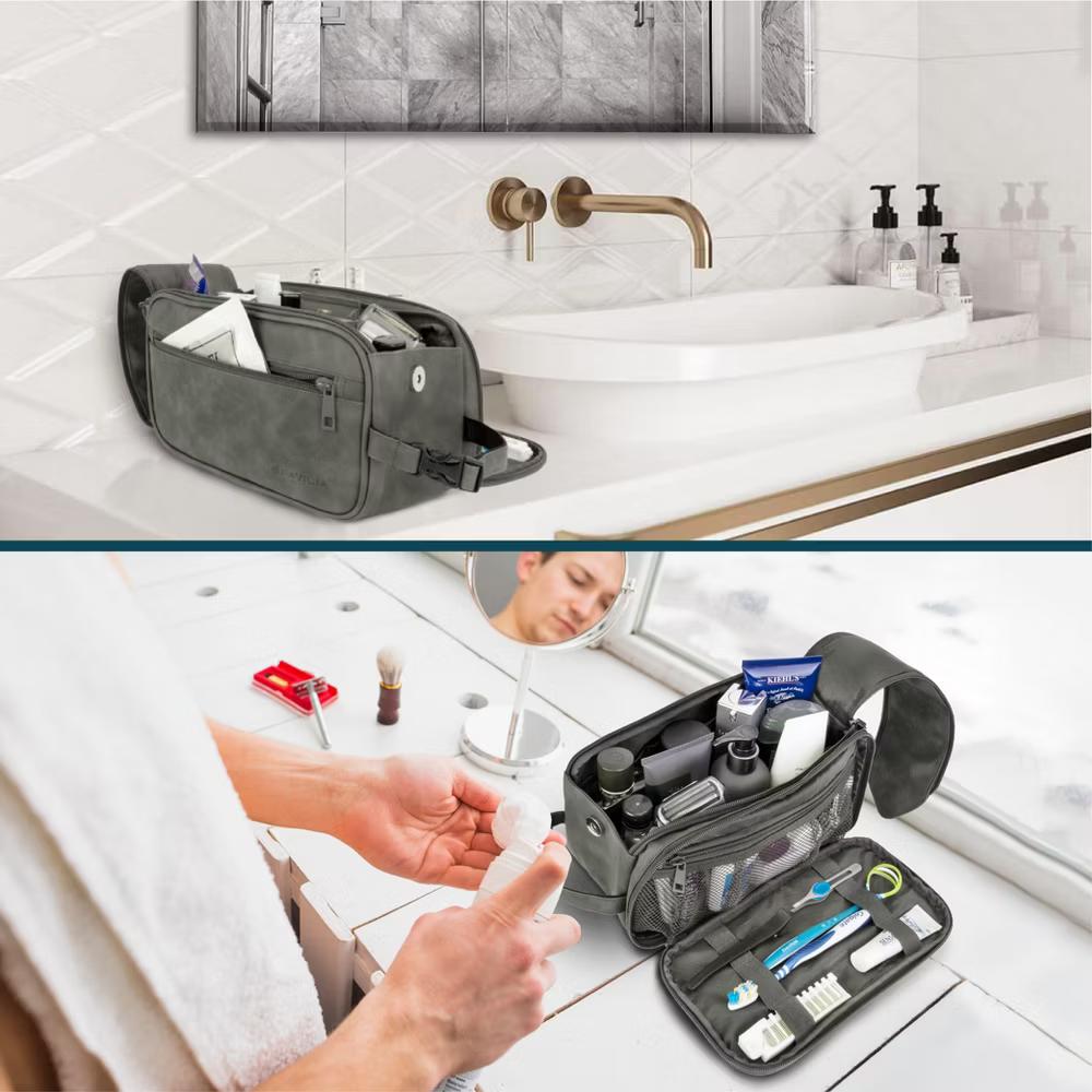Toiletry Bag for Men, Travel Essentials Shaving Dopp Kit, Water Resistant Cosmetic Makeup Organizer Case - Image 59