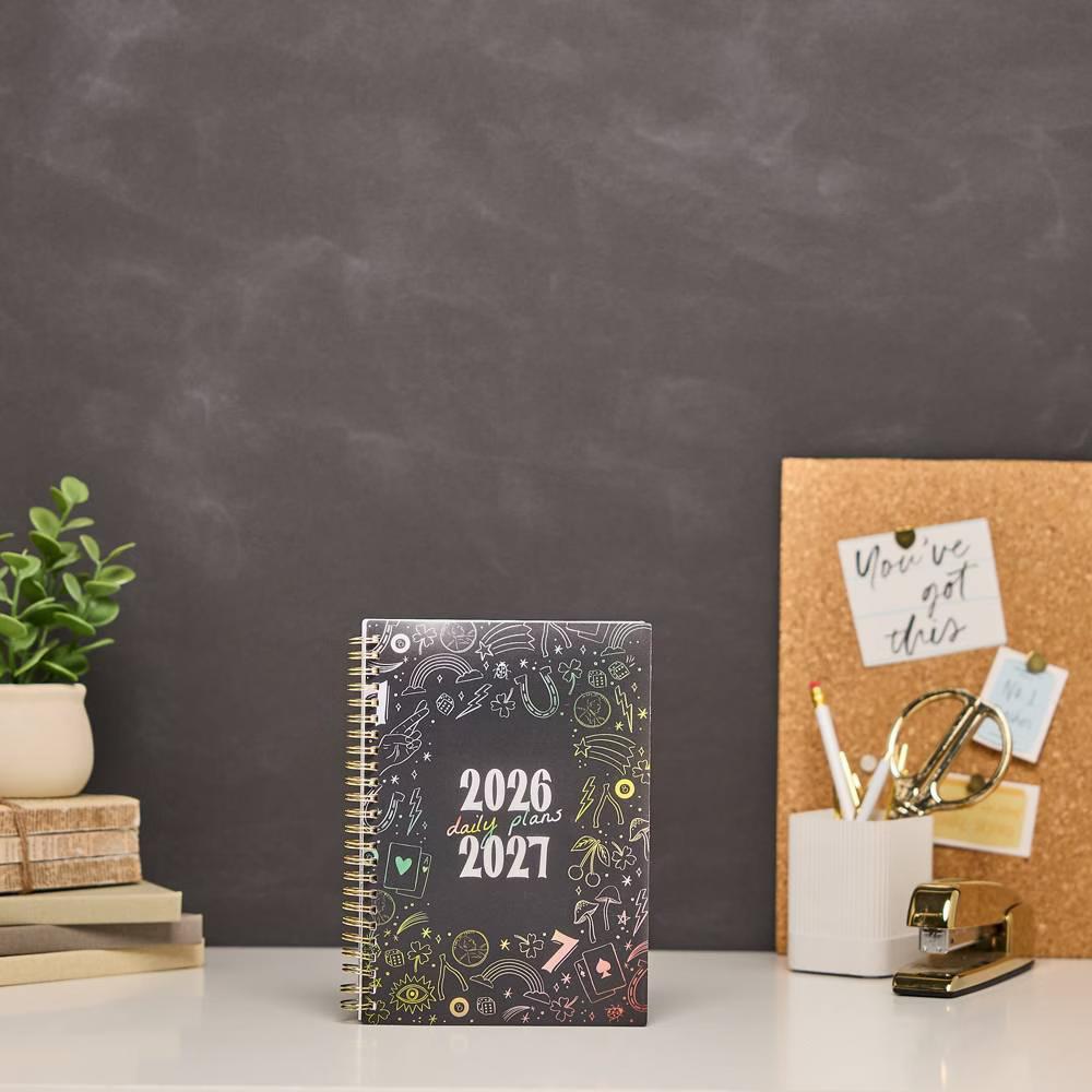 Happy Brands 6.3"x8.5" 2026-2027 Organized Lucky Day Small 12 Months Twin Loop Dated Student Planner - Image 10
