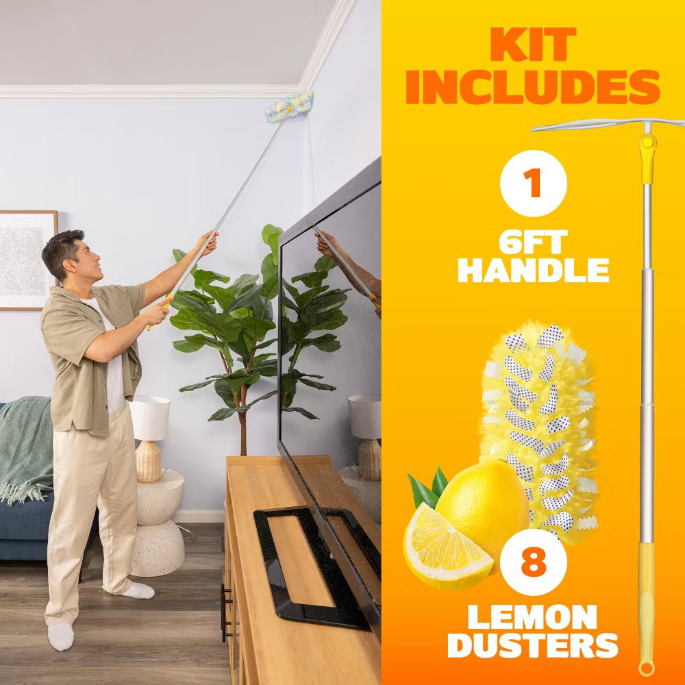 Swiffer Heavy Duty Megasize Duster Kit Lemon Scent - 9pc: Multipurpose, Multi-Surface - Image 14